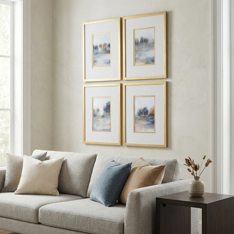 Becket 4-Piece Framed Landscape Prints