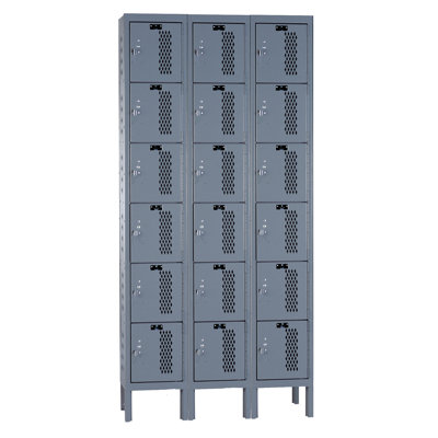 Heavy Duty 6 Tier 3 Wide Locker -  Hallowell, U3288-6HDV-HG