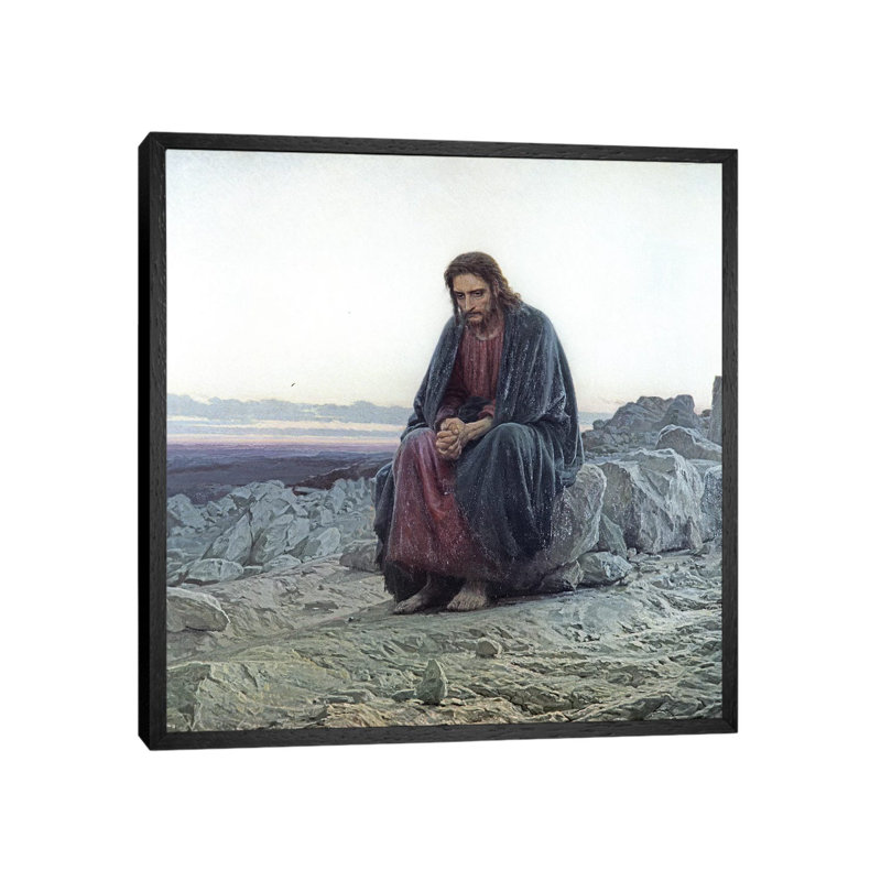 Christ In The Wilderness, 1873 by Ivan Nikolaevich Kramskoy - Painting on Canvas, 66.04cm H x 66.04cm W x 3.81cm D