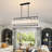 6-Light Dimmable Kitchen Island Pendant Rectangle Chandelier