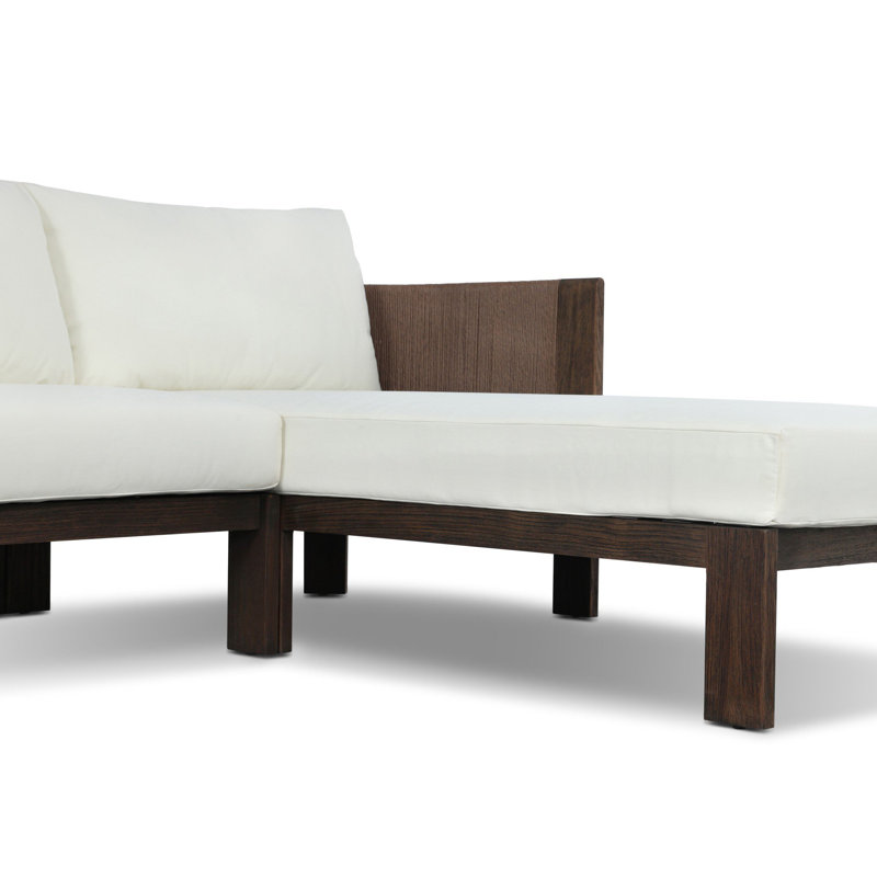 Delancy Outdoor 2PC Sectional-LAF Chaise-Arashi Salt, Right Hand Facing