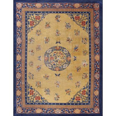 Antique Chinese - Peking Yellow 1920s Rug