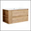 Meuble-lavabo mural 36 po avec lavabo en céramique et tiroir à fermeture en douceur pour espaces modernes et compacts.-44631387