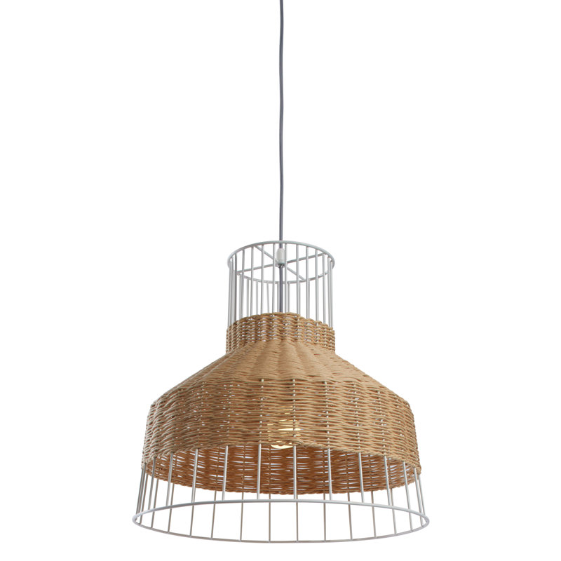Laika 1 - Light Pendant, Natural, 19" H x 21" W x 21" D, White