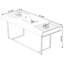 Walnut Veneer Faux Leather Writing Desk with Storage Drawers