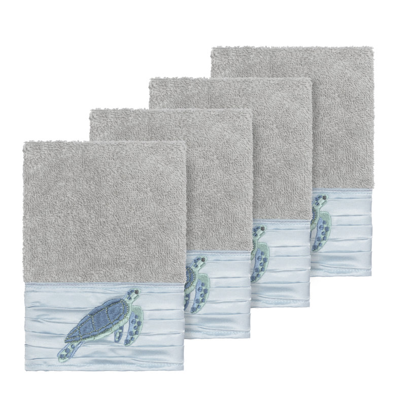 Essuie-mains en coton turc Mia, Gris clair