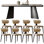 Light luxury modern rectangular dining table sets.