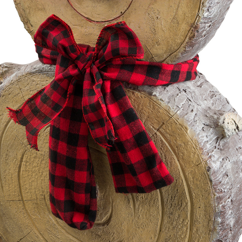 Statue de bonhomme de neige en bois, H 45 po x l 21 po x P 12 po