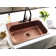 Angelico Copper 33" Single Bowl Drop-In Kitchen Sink with 3 Holes