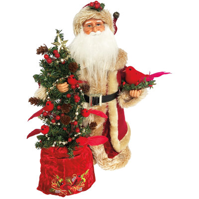 15 "Cardinals in a Tree Claus