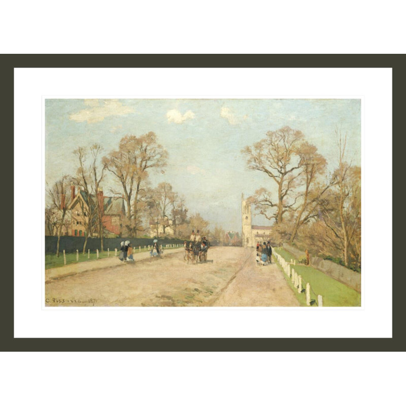 «The Road to Sydenham» par Camille Pissarro, impression giclée sur cadre, H 21,62 po x l 29,5 po