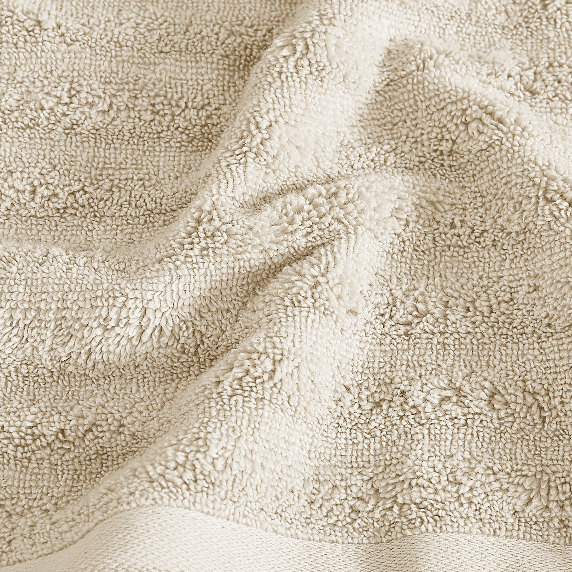  Zero Twist 6 Piece Towel Set, Beige