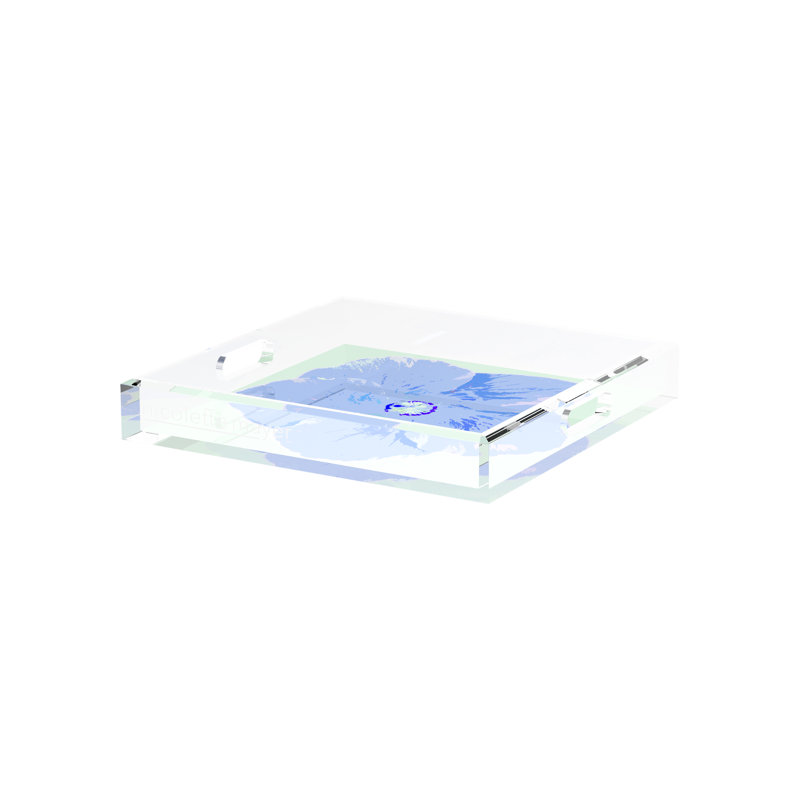 Decorative Tray, 12"W x 12"D x 2"H, Clematis