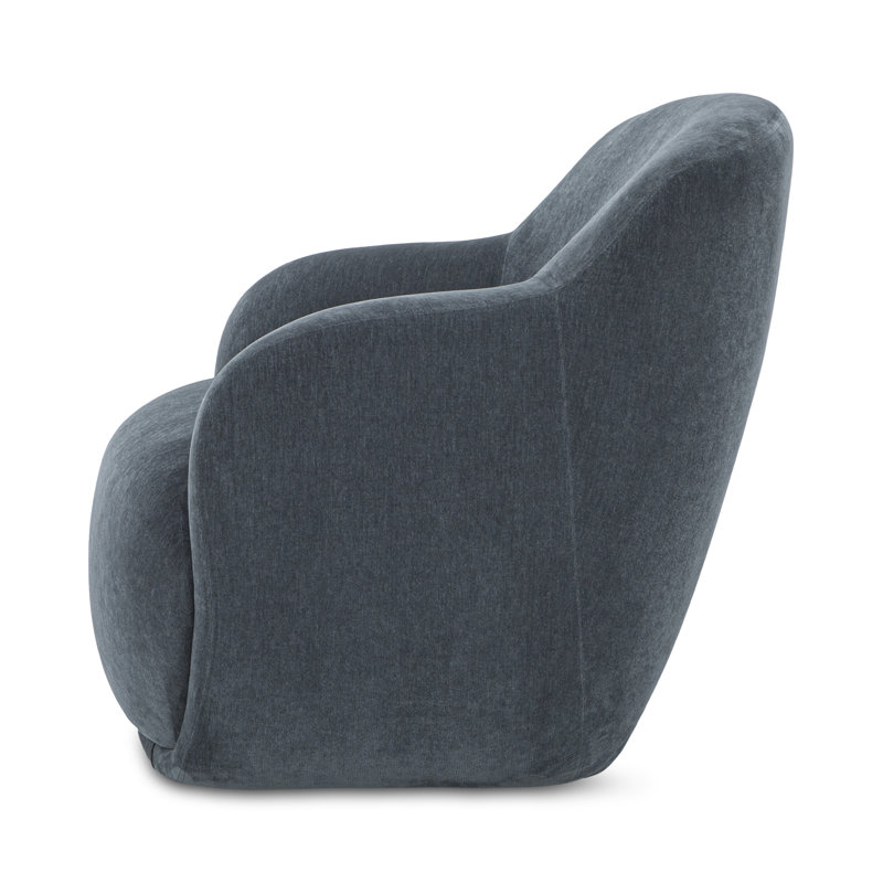 Laci Lounge Chair, Slate Blue Chenille