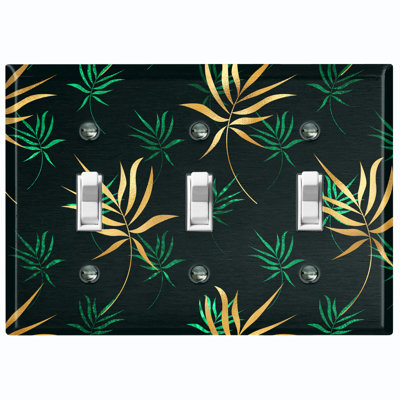 Patterned 3 - Gang Toggle Light Switch Standard Wall Plate