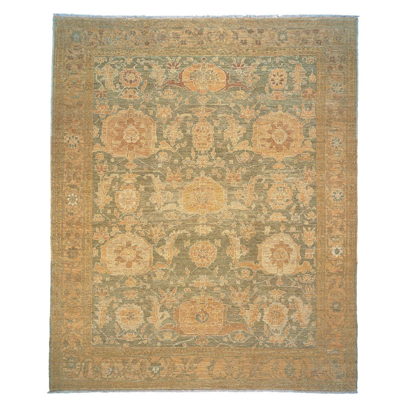 Sebastia Hand Knotted Wool Oriental Area Rug, Rectangle 12' x 16'