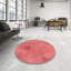 Tapis géométrique en laine pêche-941026867