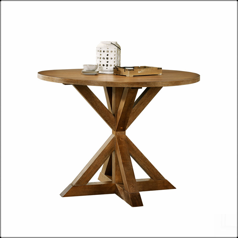 Windvale Cross-Buck Base Counter Height Dining Table, Natural
