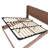 American Style King Bed Frame With Lift Storage, Exquisite Headboard Design, Overall Corrugated Design Size In Walnut Shade, Made Of Composite And Iron, Smooth Lifting Mechanism, Ample Under - Storage-1893703926