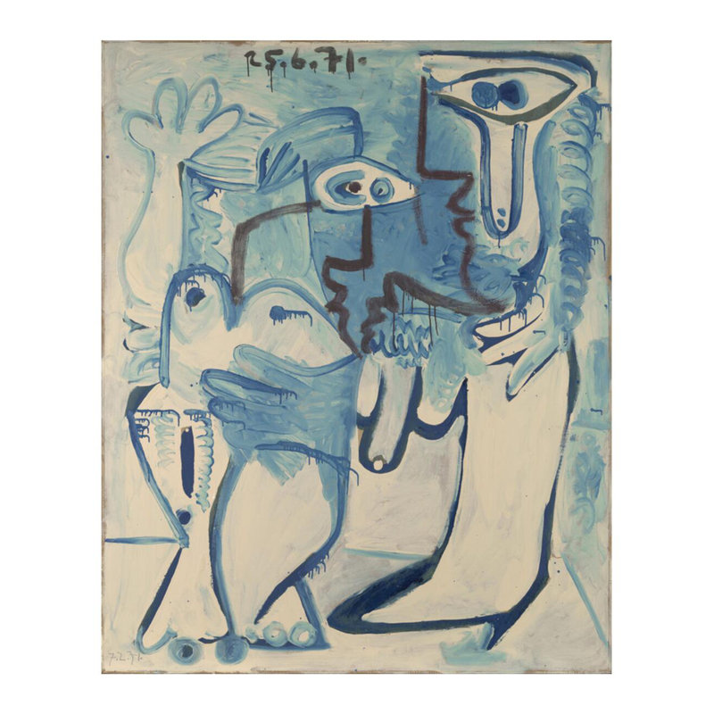 Couple par Pablo Picasso - Estampe numérique, H 28 po x l 22 po