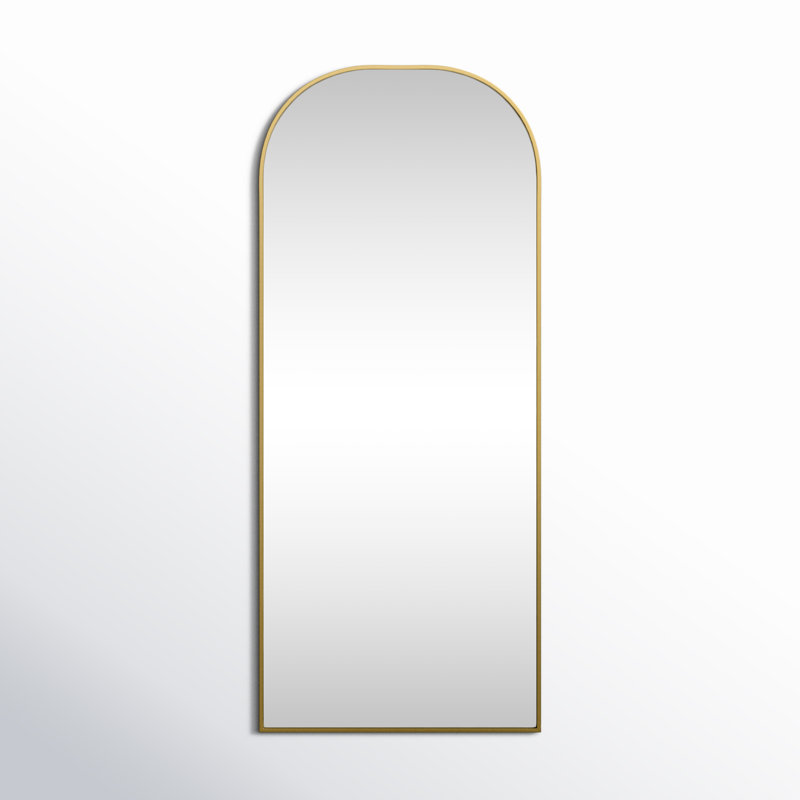 Sabine Metal Wide Arch Wall Mirror, 66" x 28", Brass