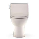 TOTO Redington One-Piece Elongated 1.28 GPF WASHLET+ and Auto Flush Ready Universal Height Toilet with CEFIONTECT and SS124 SoftClose Seat, Bone - MS672124CEFG#03