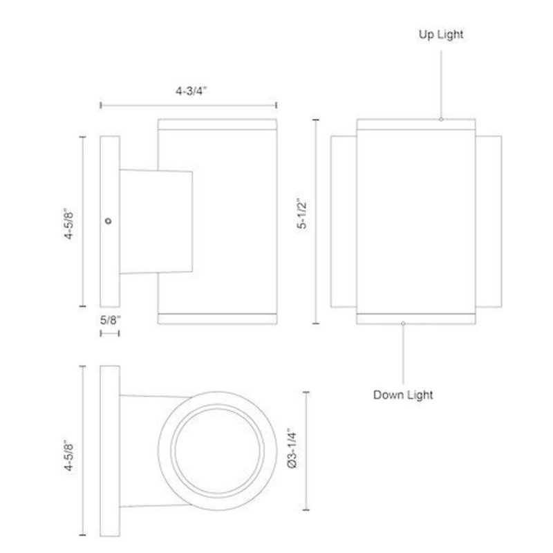 Griffith 1 - Light LED Outdoor Armed Sconce, 5.5" H x 4.63" W x 4.75" D, 11