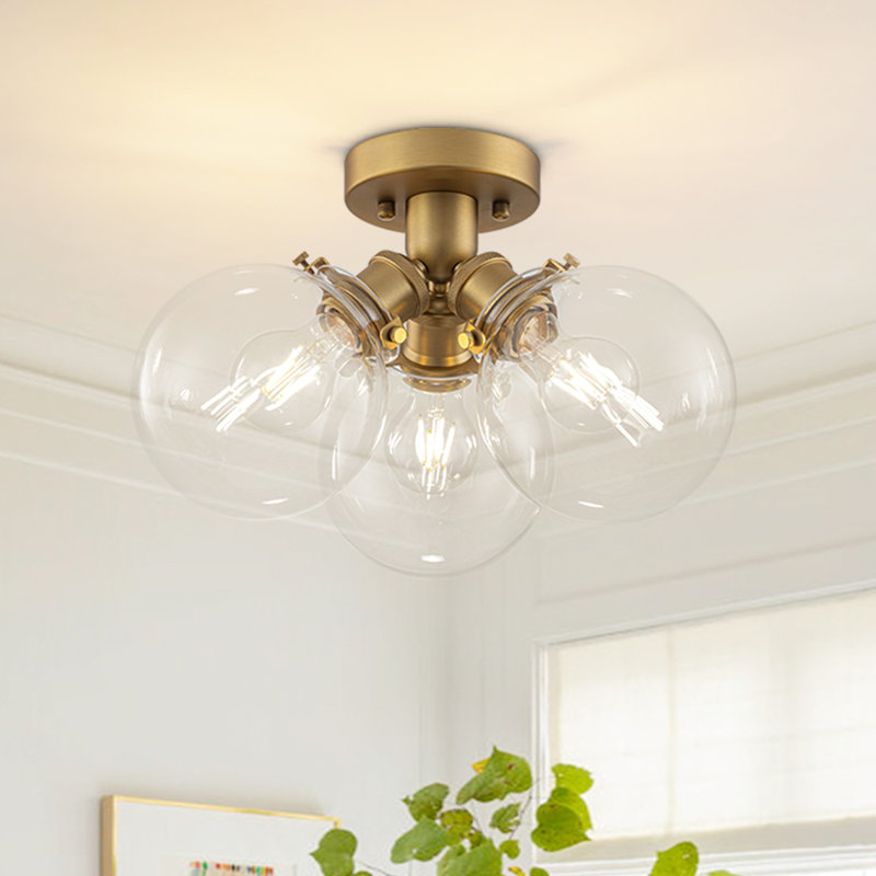 Plafonnier semi-encastré 3 lumières 13,8 po Spoutnik
