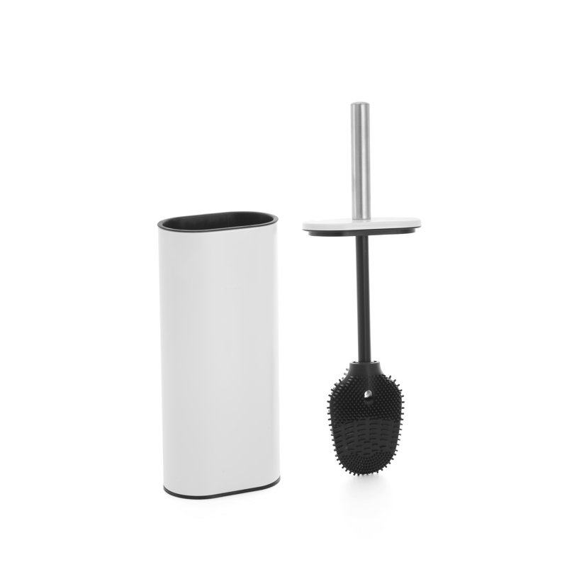 Ladue Toilet Brush & Holder, White