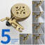 3 Handle Tub Shower Faucet Set Shower System with Tub Spout Kit-93055623