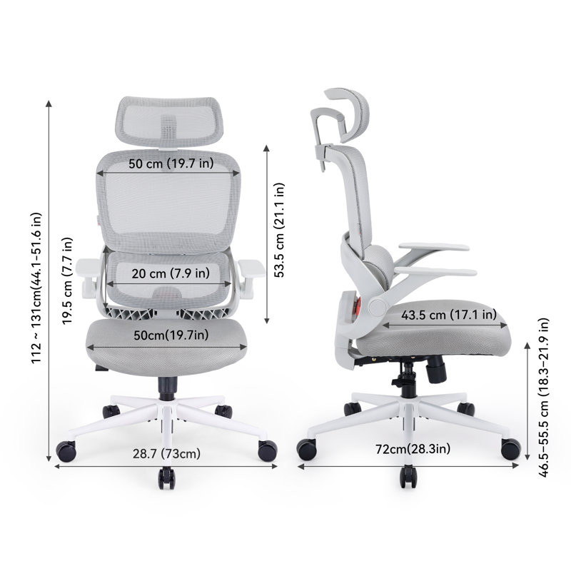 SIHOO Office Chair with 2D Armrests, High Back Desk Chair with 2D Headrest, Ergonomic Chair with Adaptive Dynamic Lumbar Support, 113-135° Tilt Lock, 300 lbs​​​