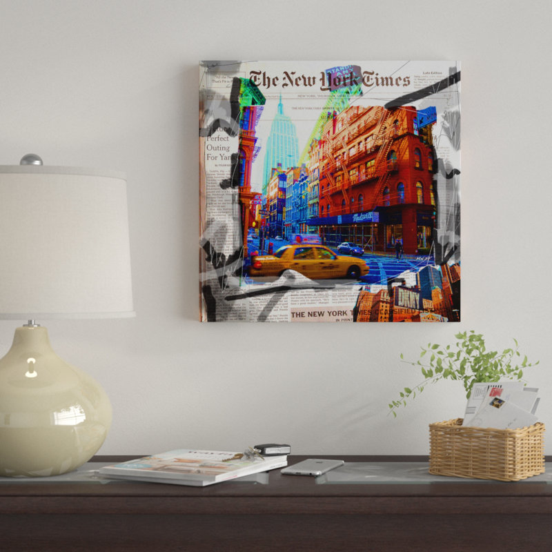 « taxi », reproduction d’impression sur toile tendue, H 12 po x l 12 po x P 1,5 po