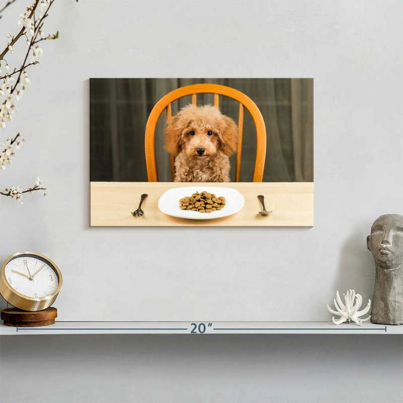 Brampt Dog Dinner Time, 8" H x 12" W