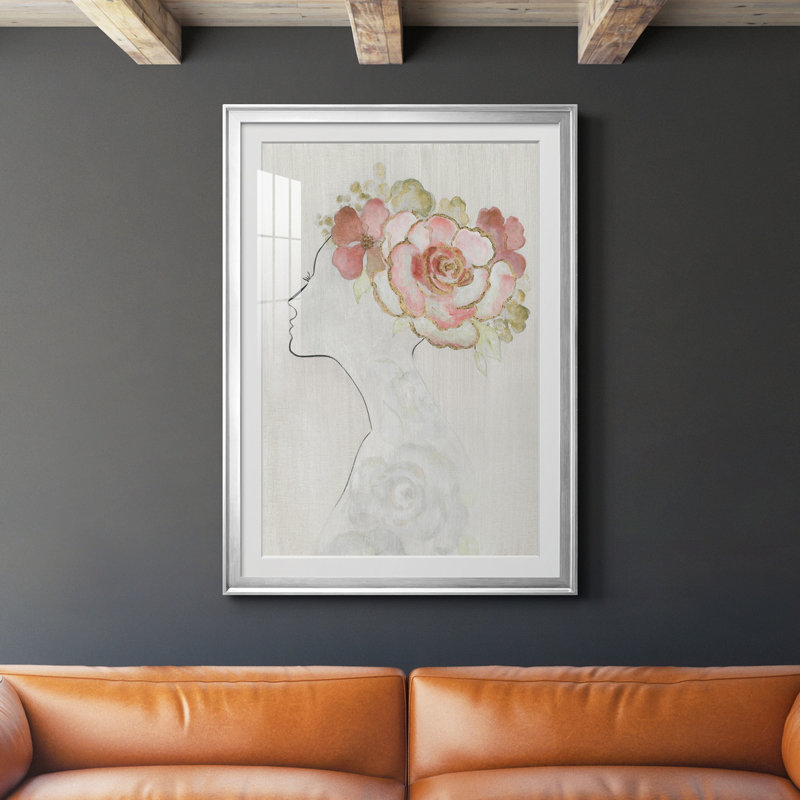 Fashion Fashion Silhouette II - Reproduction d'art sur toile encadrée, H 30,5 po x l 42,5 po x P 1,5 po, Argent