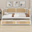 Lit de jour en rotin 2 tiroirs peu encombrant-1716897136