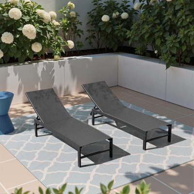 Marilea Outdoor Aluminium Reclining Chaise Lounge