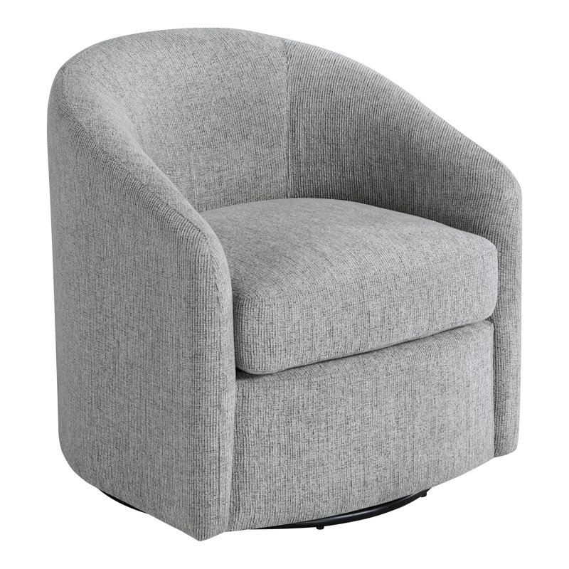 Sandiso Barrel Swivel Chair, Dove Gray