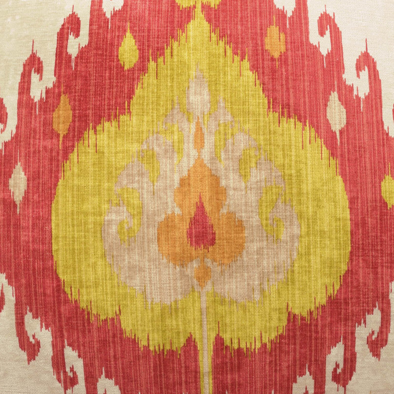 Samarkand Square Pillow Cover & Insert, Tomato, 20"H x 20"W