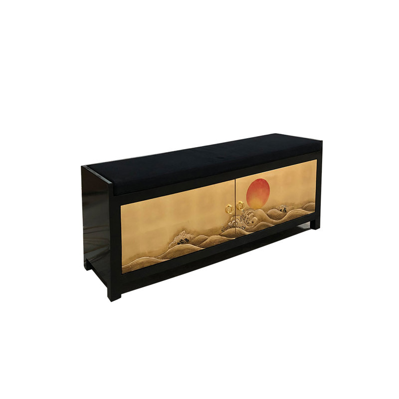 Chinese style shoe changing stool 8 Pair Shoe Storage Bench
