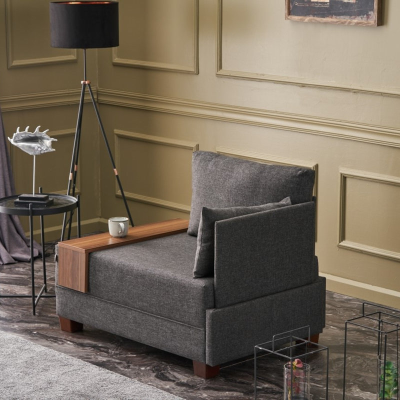 Fauteuil l 39,37 po, Mélange de polyester anthracite