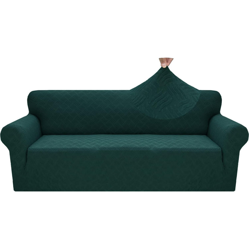 Housse pour canapé à coussins carrés/rectangulaires, H 41 po x l 112 po x P 4,44 po, Vert
