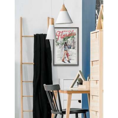 Beautiful Florida - Reproduction d'art sur papier encadré