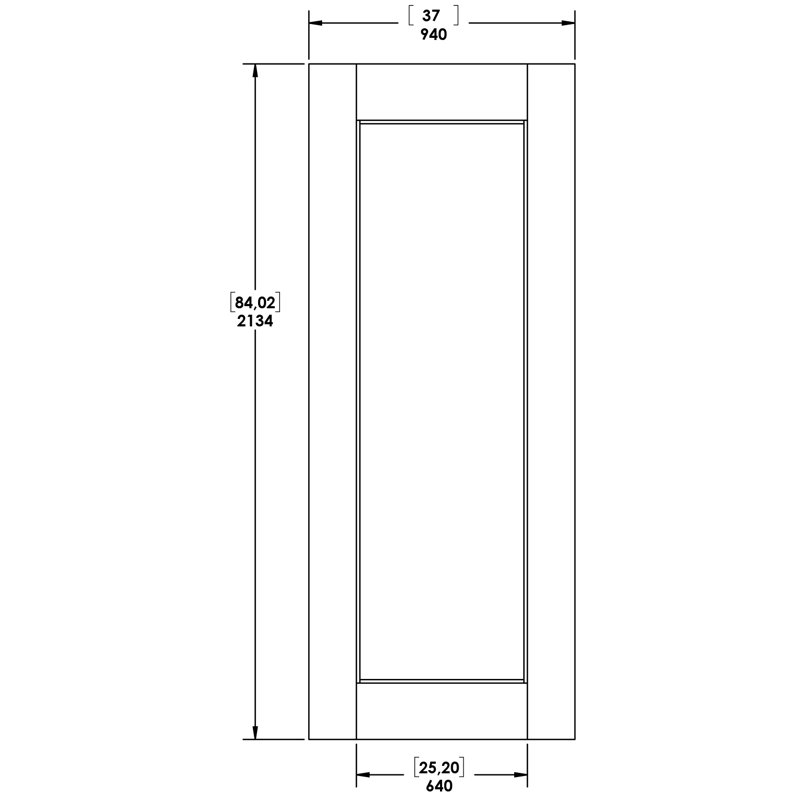 Reflex 84'' Unfinished Pine Wood Mirrored Barn Door