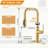 Brass Pull Down Kitchen Fauce With 3 Function Sprayer Deck Mount, Modern Single Handle Kitchen Sink Faucet With Deckplate-111097741