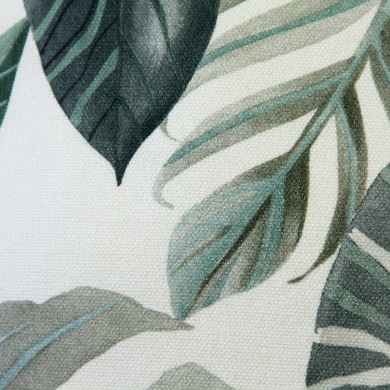 Thai Garden Grey Leaf Throw Pillow 20X20