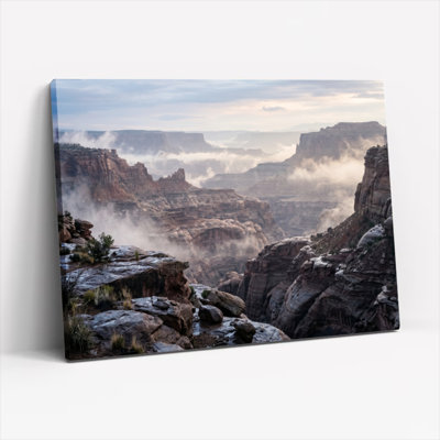 Art mural sur toile Gallery Wrap pour le salon, la chambre à coucher, le bureau ou le vestibule - décoration murale décorative avec paysage de montagne