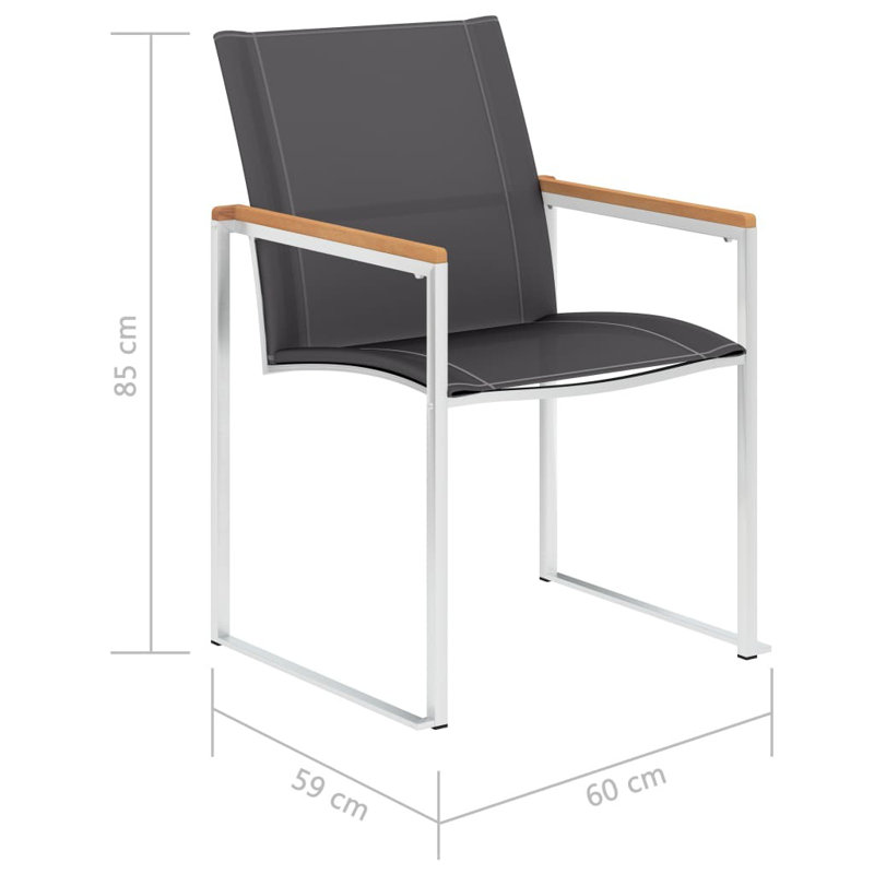 Shabaz Stacking Patio Dining Armchair with Cushion