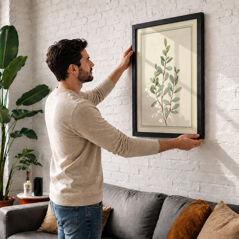 Study Botanical - Framed Print, Walnut, A1 - 84.1 x 59.4 cm