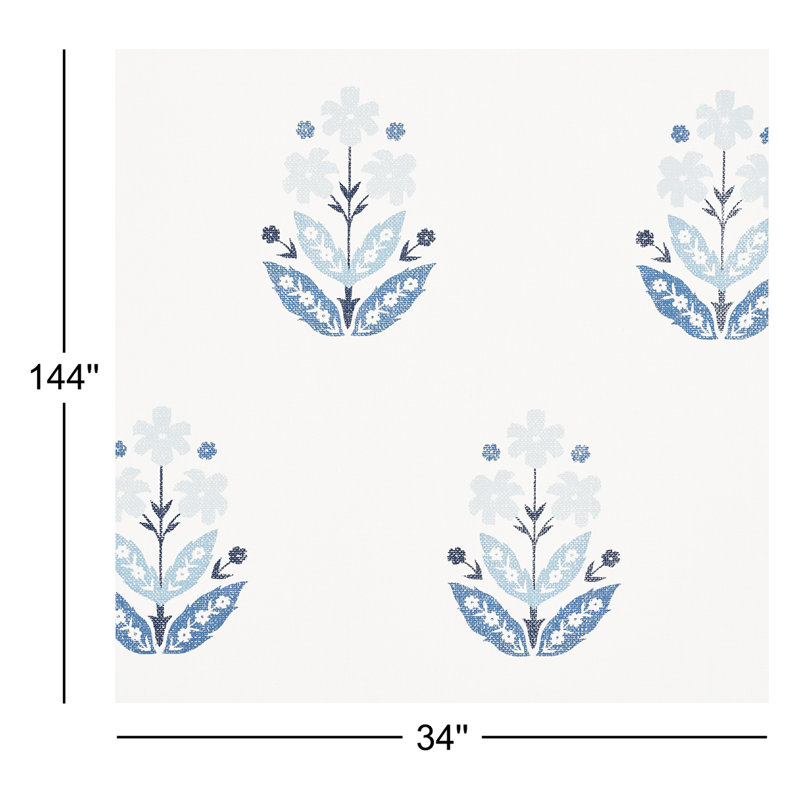 Floweret Paperweave Wallpaper, Porcelain