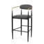 Tabourets de bar à hauteur de comptoir de 2, siège en tissu gris avec pieds en fer pour îlot de cuisine, capacité de poids maximale de 260 lb, siège rembourré et support robuste de 265 lb-1772528281